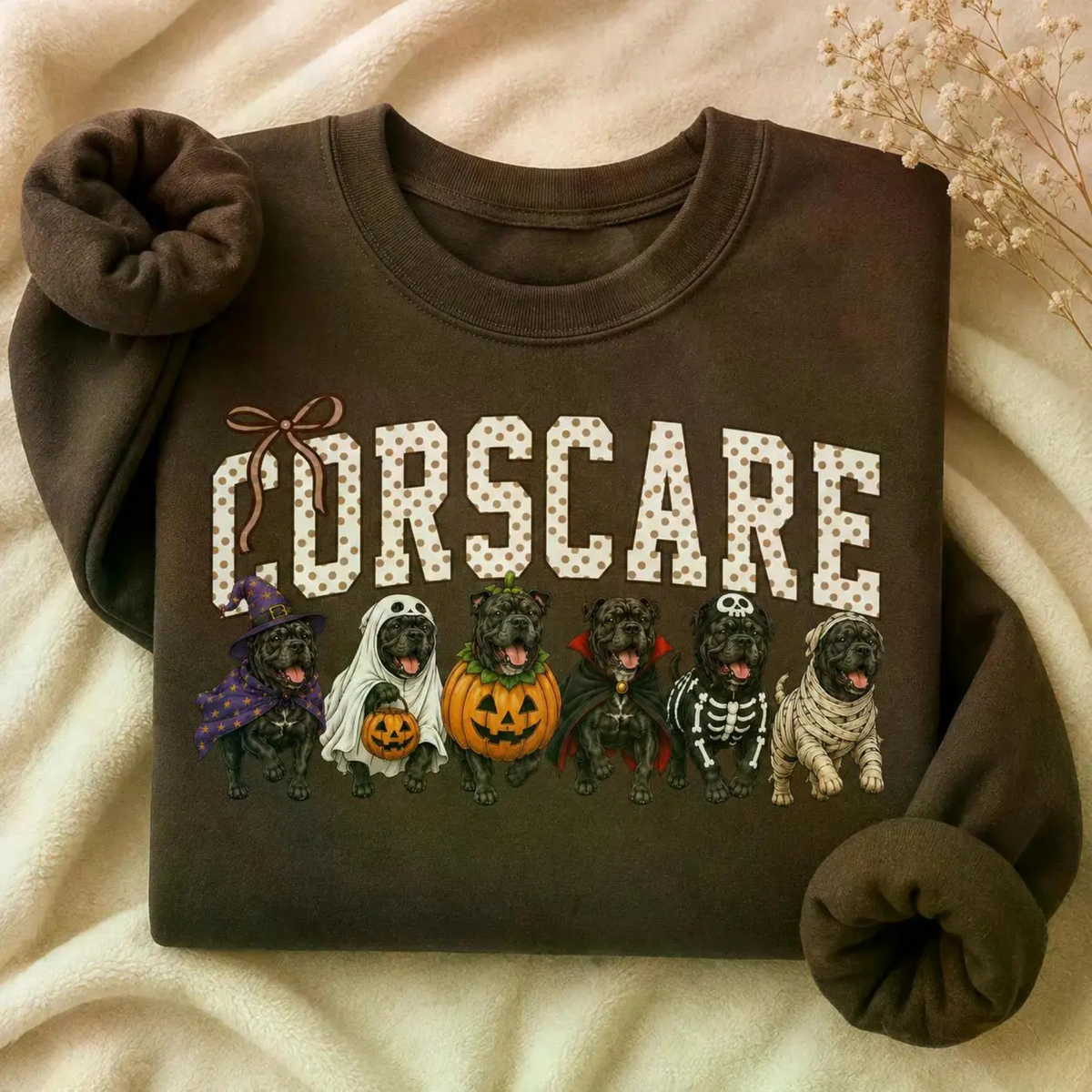Halloween Dog Breeds Sweatshirt – Cozy Autumn Dog Mom Spooky Season Crewneck