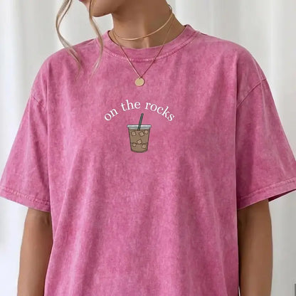Washed Cotton Coffee Shirt – Iced Coffee Lover Gift