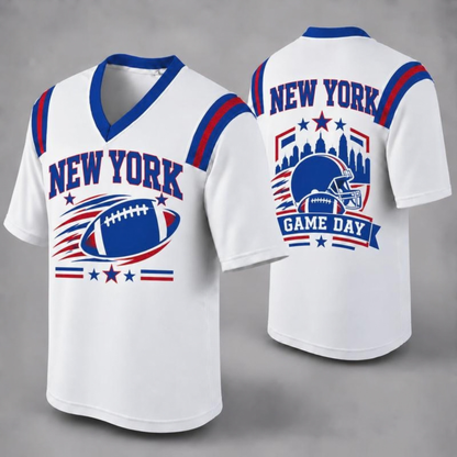 "32 City Football Fan Jersey Style" Athletic Graphic T-Shirt