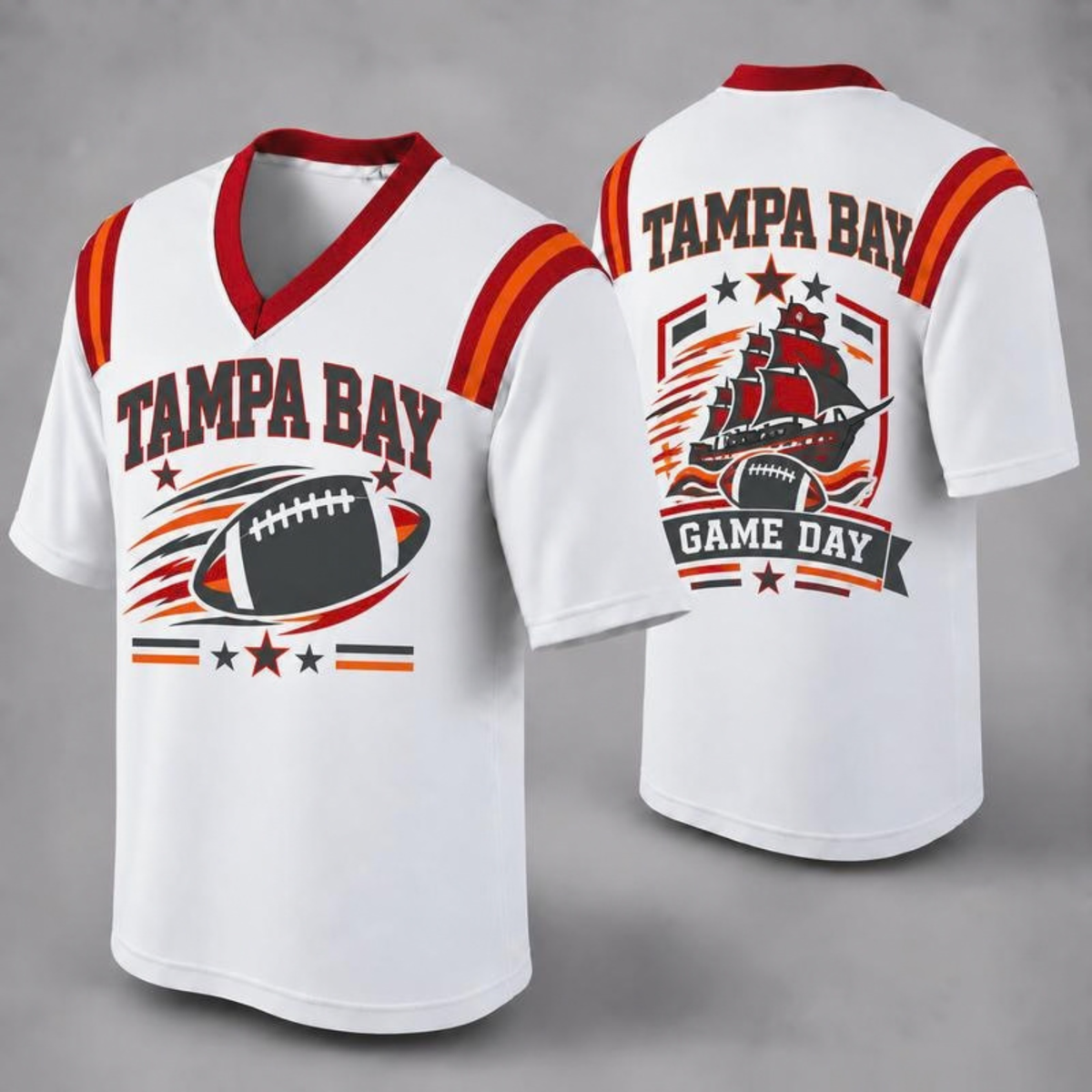 "32 City Football Fan Jersey Style" Athletic Graphic T-Shirt