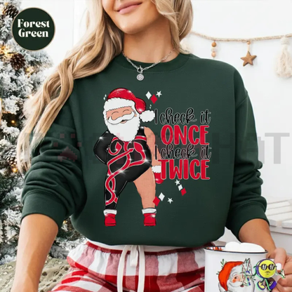 Santa "I Check It Once O Check It Twice Era Inspired" Unisex Sweatshirt