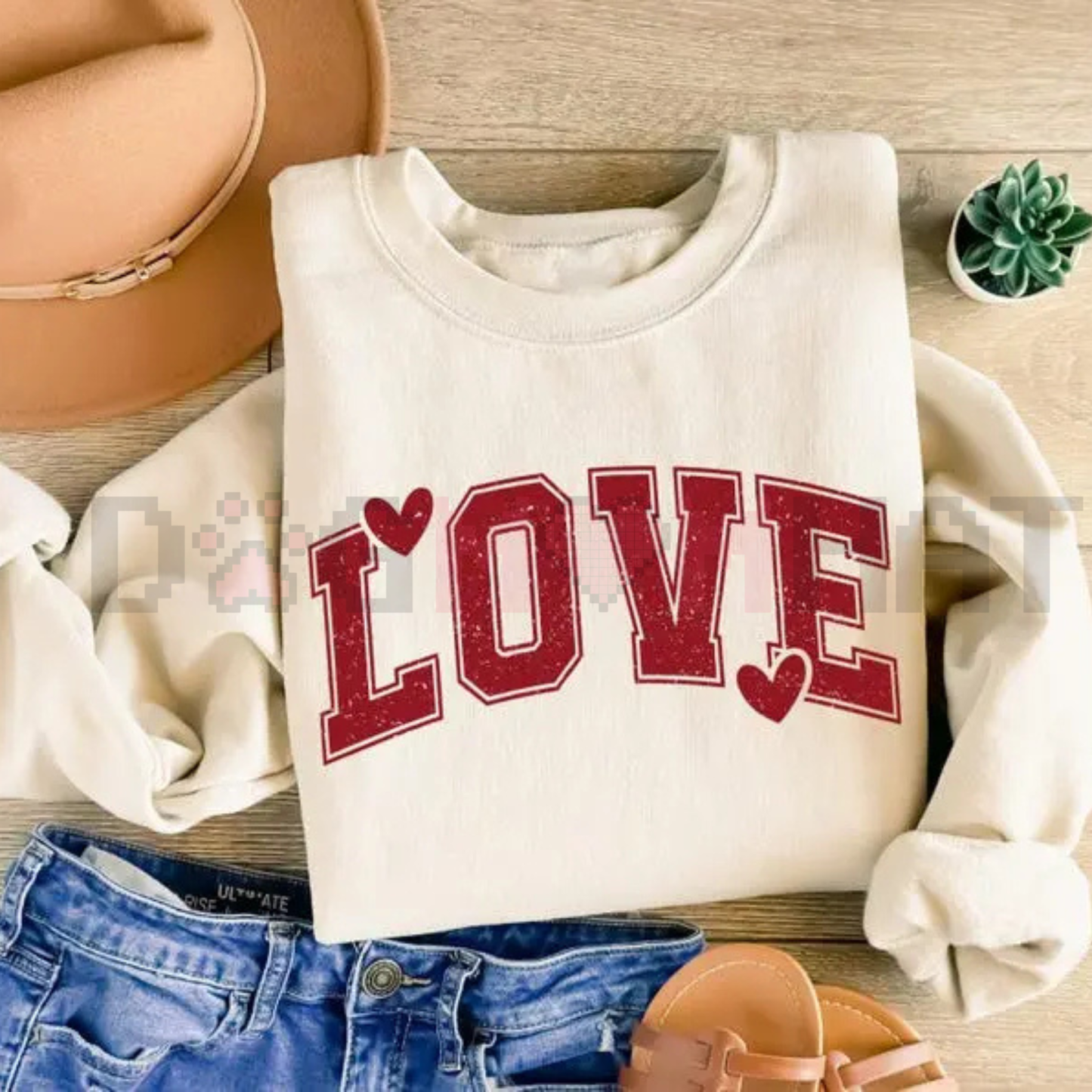 Retro Love Valentines Heart Sweatshirt