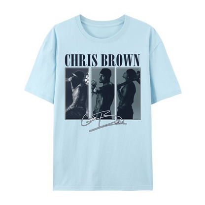C. Brown Vintage Shirt – Classic Retro Concert Tee for Music Fans
