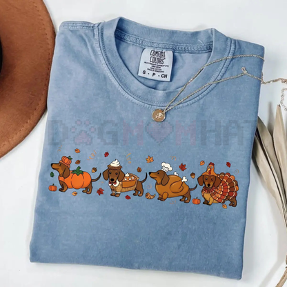 Comfort Colors® Thanksgiving Wiener Dog T-shirt – Funny Dachshund Costume Tee