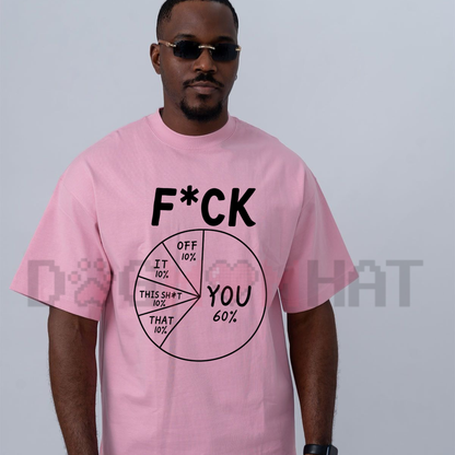 Zero Care Spectrum Graphic Tee - Funny Sarcastic Data Pie Chart Unisex Pure Cotton Shirt