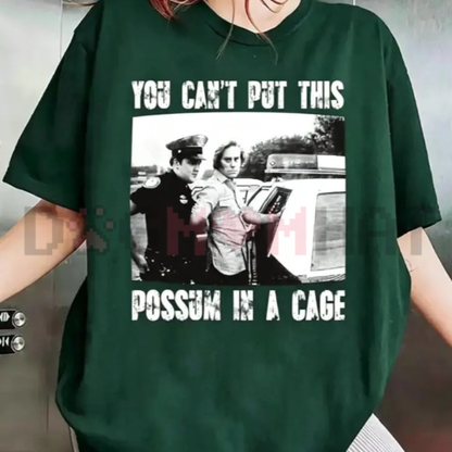 You Cant Put This Possum In A Cage Graphic Tee - Funny George Jones Vintage Outlaw Country Cotton Unisex T-Shirt