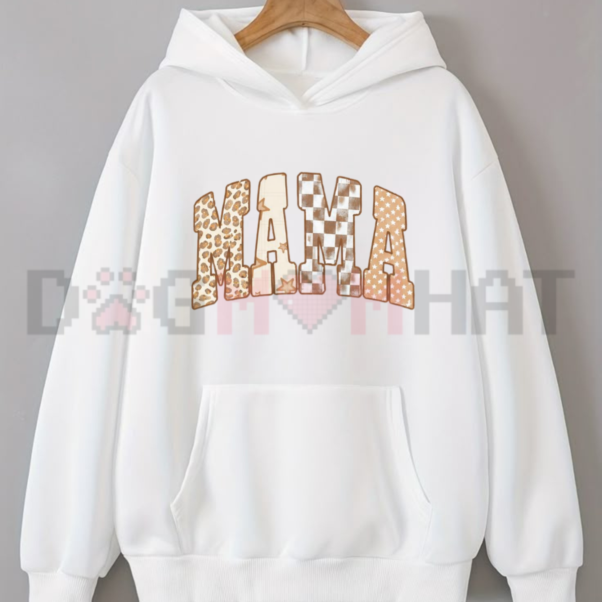 Parke Horizon Hoodie – "Saturday Cheetah Star Mama" Blush Graphic Hoodie