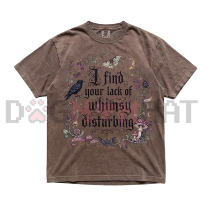 Comfort Colors® Lack of Whimsy Crow & Celestial Moth T-Shirt - Witchy Autumn Graphic Tee