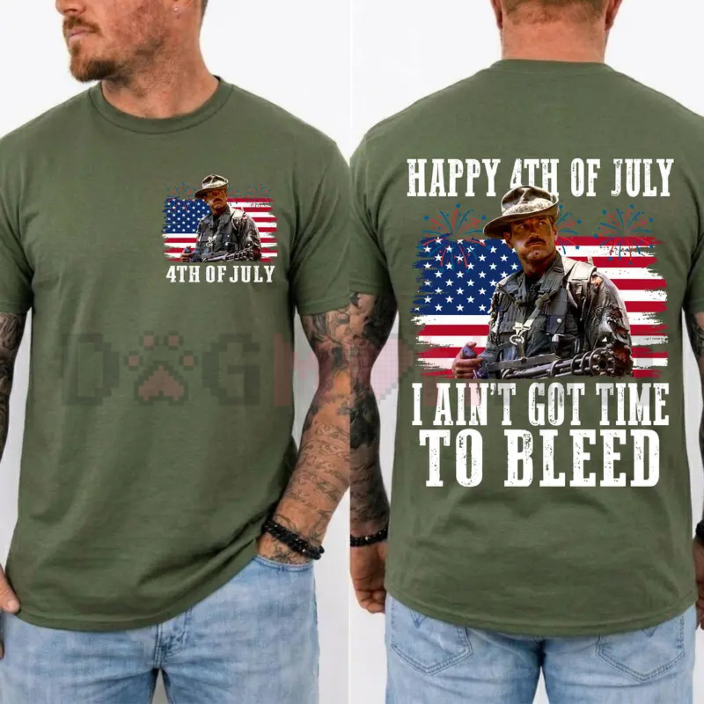 "I Ain't Got Time To Bleed" Patriotic Movie Tee