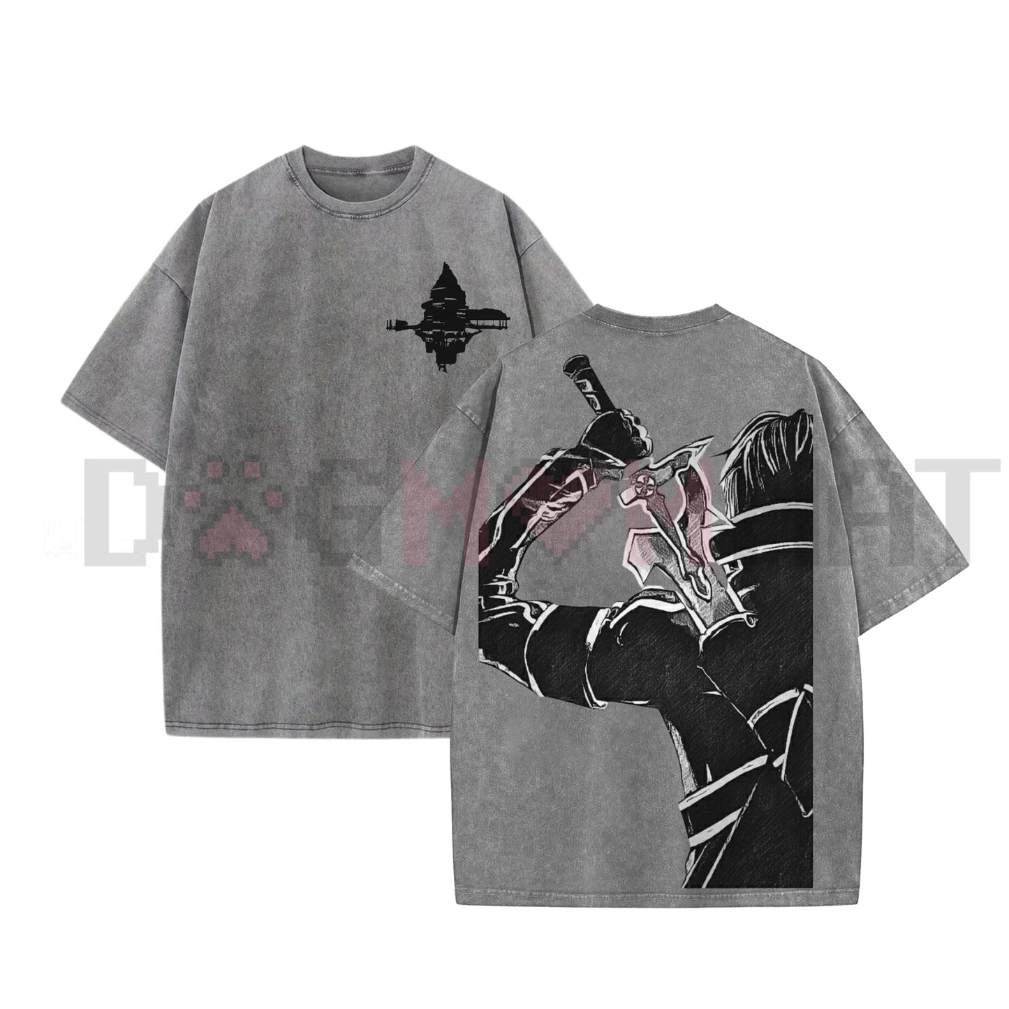 Sword Art Online Kirito B&W Graphic Tee