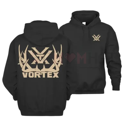 VortexOptics Hunting Hoodie – Bold Vortex Logo with Antler Design, Durable Archery & Outdoor Apparel