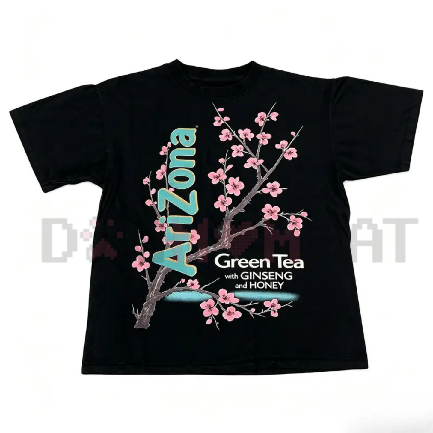 Vintage Arizona Green Tea Cherry Blossom Shirt - Retro Y2K Pastel Graphic Tee