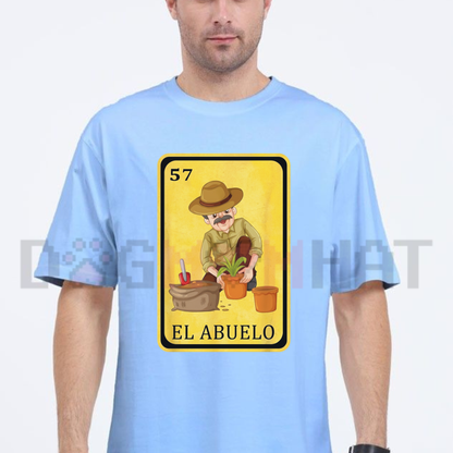 Festive Friction Tee – Funny "El Abuelo" Spanish-Style Graphic T-Shirt