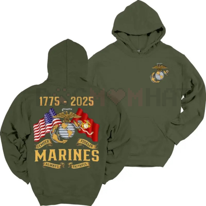 USMC 250th Anniversary Commemorative Hoodie