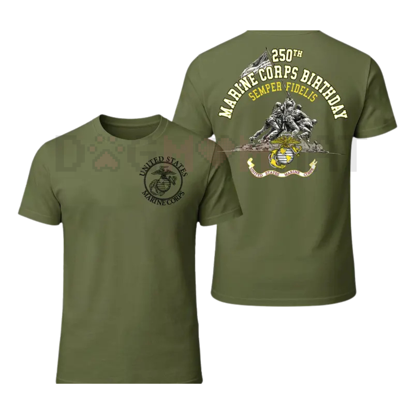 250th USMC Birthday T-Shirt – Marine Corps Anniversary Tee