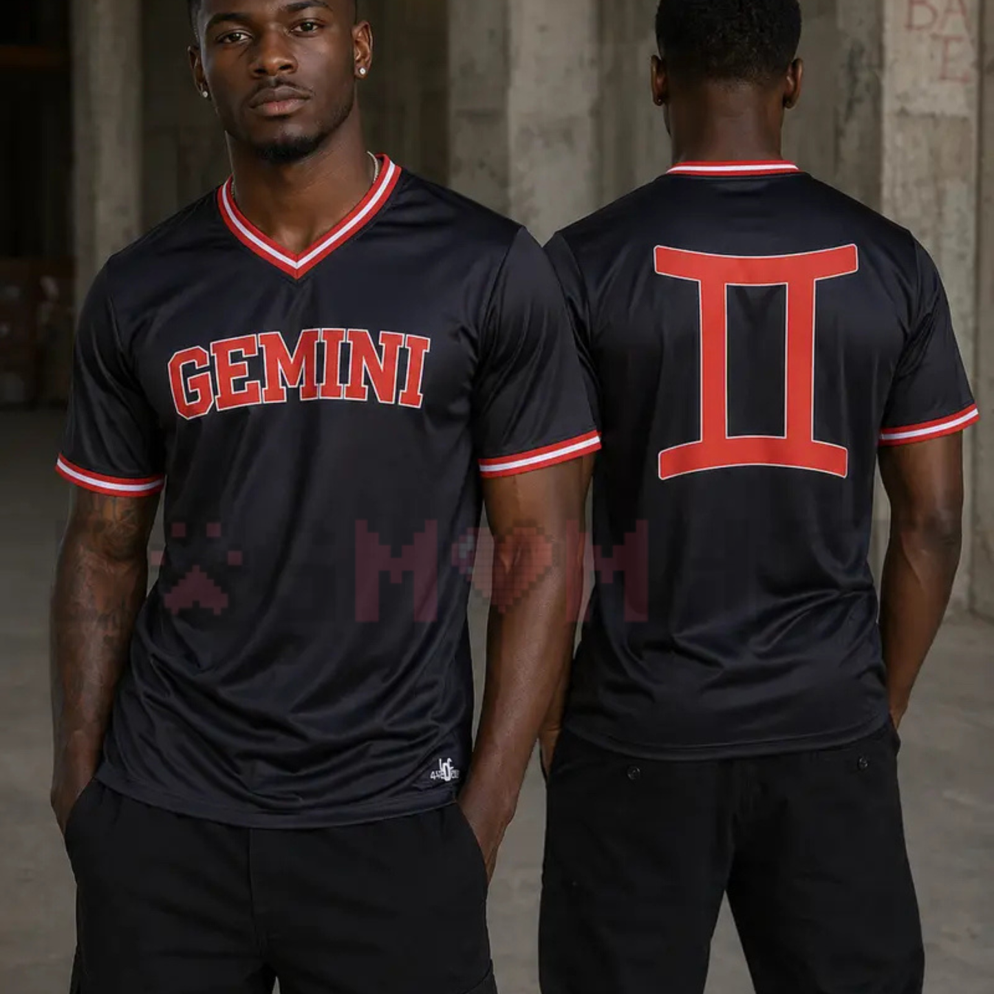 Zodiac Astrology V-Neck Athletic Shirt Set - Summer Sports Wear Clothing