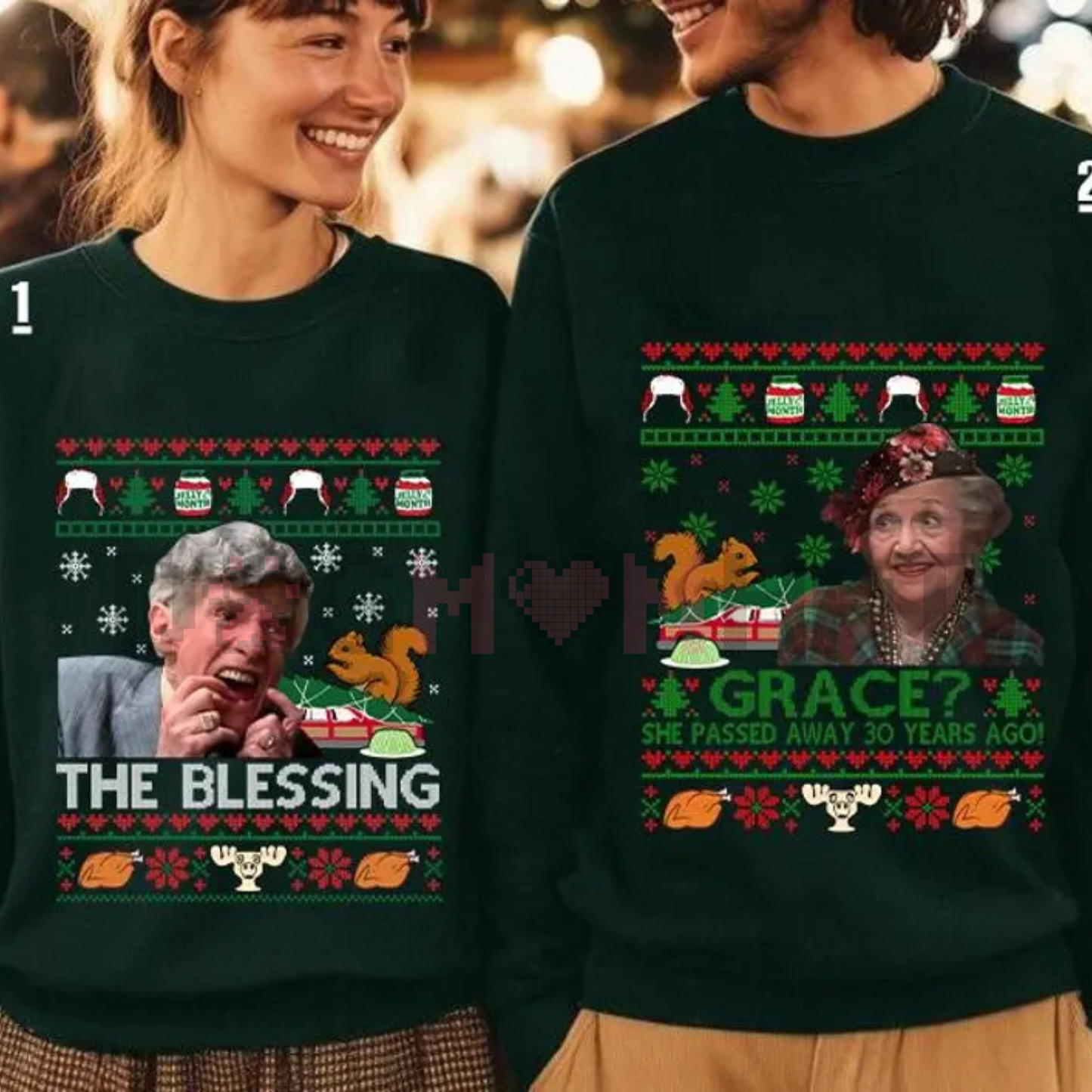 "Grace She Pass Away 30 Years Ago" Christmas Vacation Sweatshirt