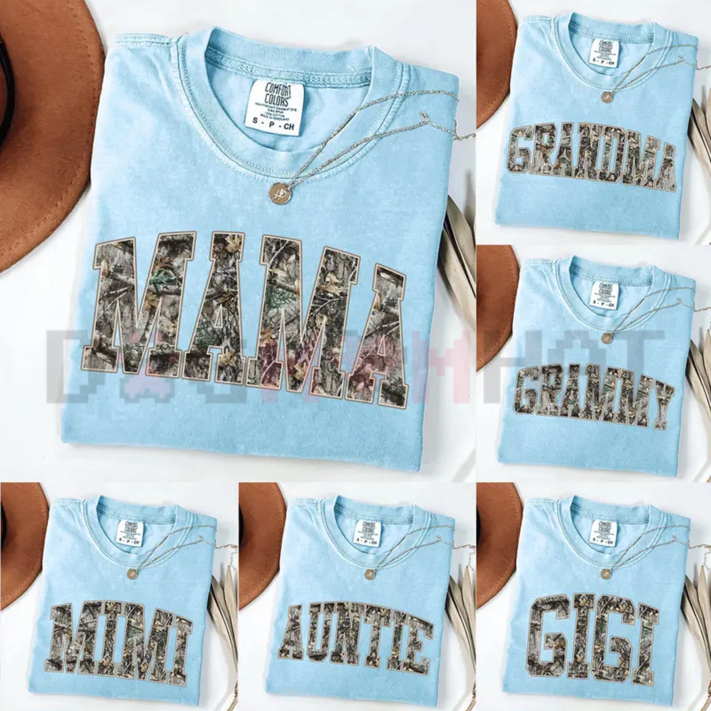 Custom Mama Chambray T-Shirt – Personalized Camo Mama Shirt