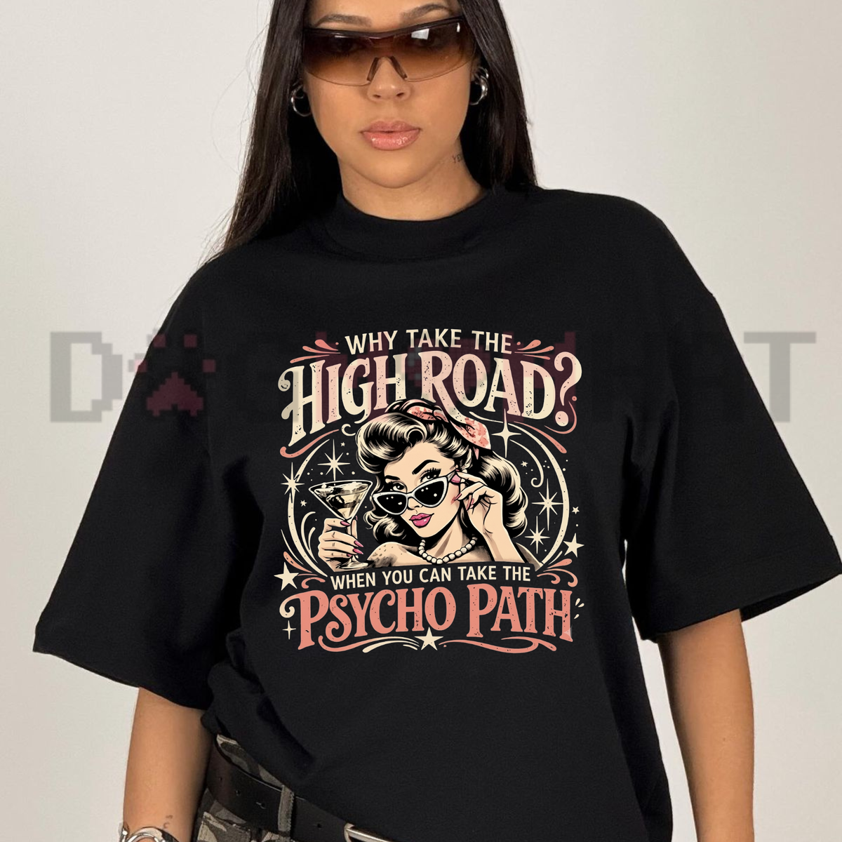 Parke Horizon Tee – Vintage Retro Pin-Up Girl Graphic Cotton T-Shirt