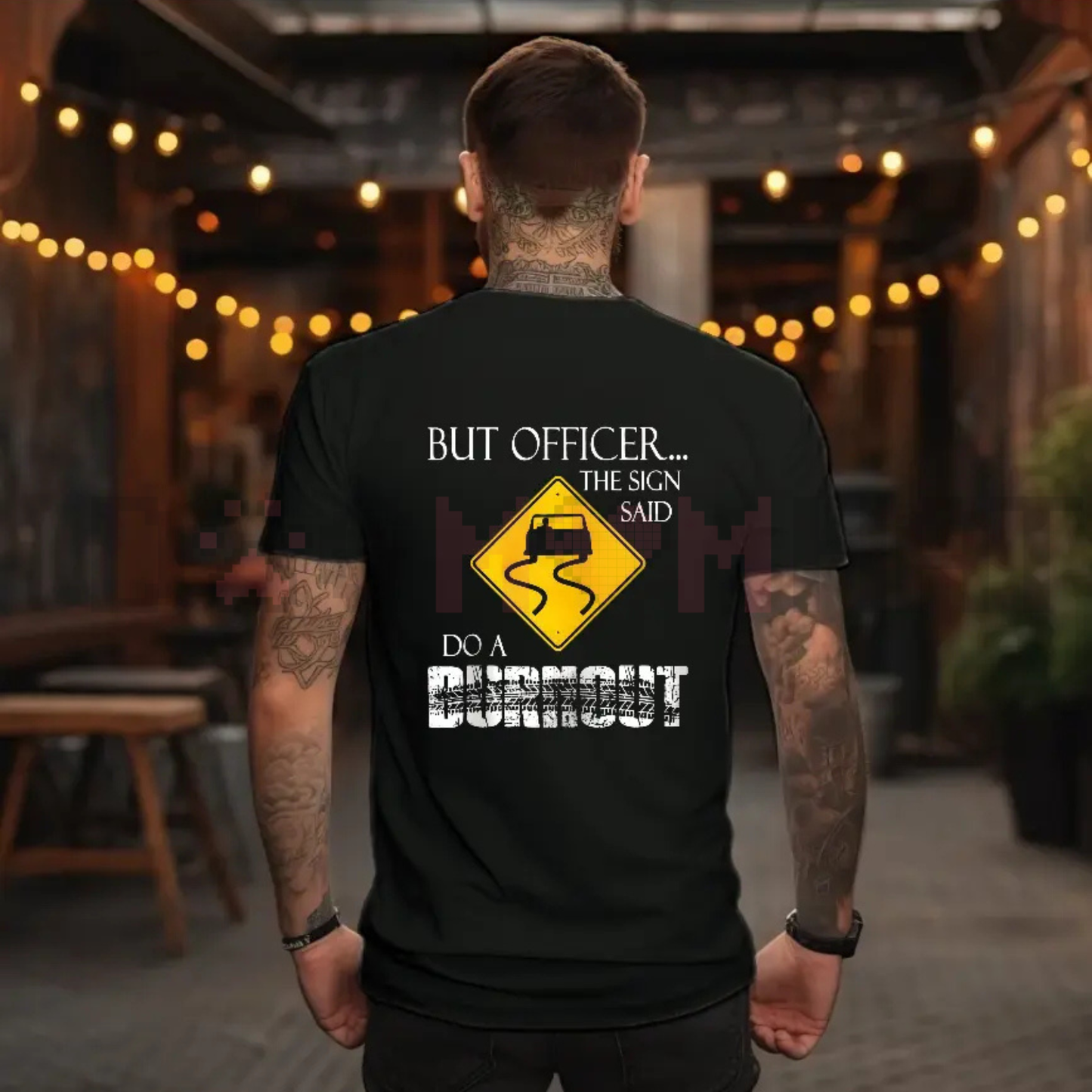 "But Officer the Sign Said Do a Burnout" Funny T-Shirt