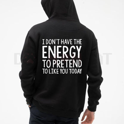 "Too Tired for Fake People" Skeleton Hoodie – Funny Ugly Christmas Sweatshirt, Holiday Season Slogan Pullover, Happy New Year Gift 2025