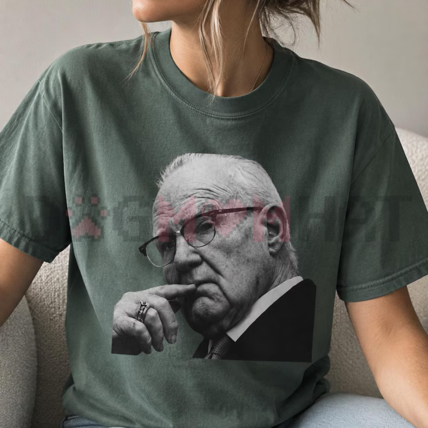 Kevin Reddington Black and White Portrait T-Shirt - Vintage Elderly Man Photo Tee