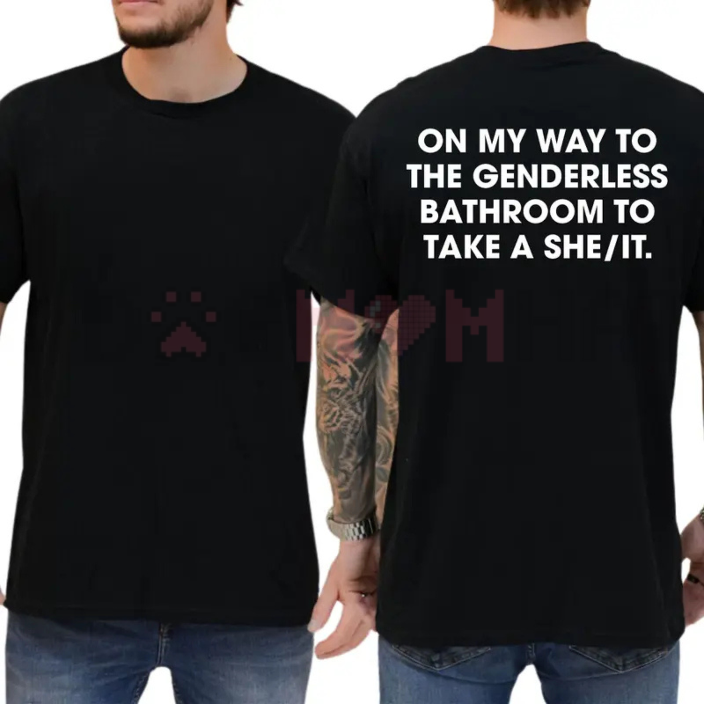 Restroom Humor Political Satire T-Shirt - Funny Graphic Tee