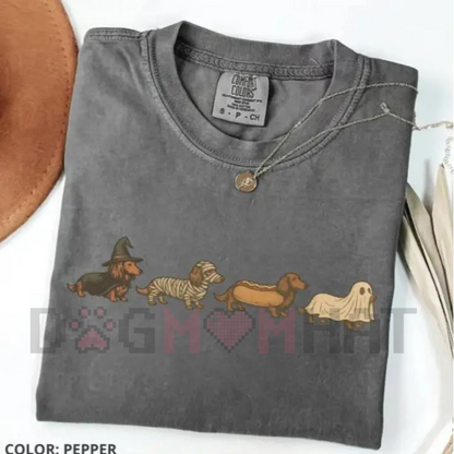 Honk Nation Comfort Colors Dachshund T-Shirt – Vintage Art Style Weenie Dog Halloween Costume Tee, Gift for Owners