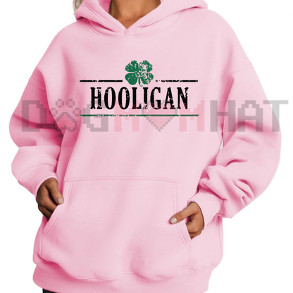 Paddy's Pub Rowdy Fleece Hoodie – Hooligan Shamrock St. Patrick's Day Hoodie