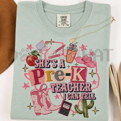 Comfort Colors She's a Teacher I Can Tell Shirt - Funny Back to School Tee