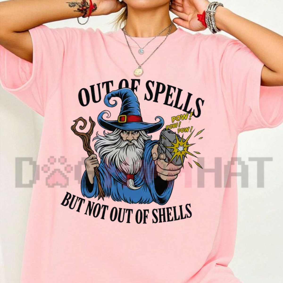 "Funny Wizard Magic Parody" Comic Fantasy Graphic T-Shirt