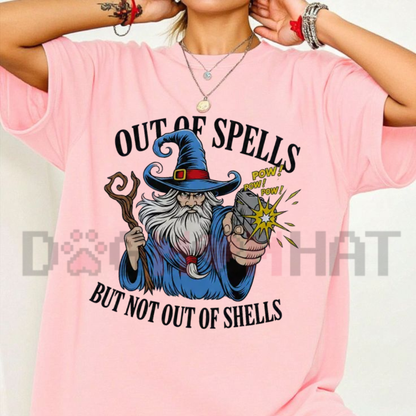 "Funny Wizard Magic Parody" Comic Fantasy Graphic T-Shirt
