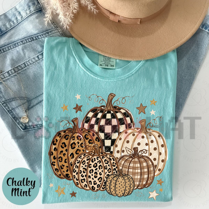 Comfort Colors® Fall Pumpkins T-Shirt - Trendy Women's Autumn Graphic Tee