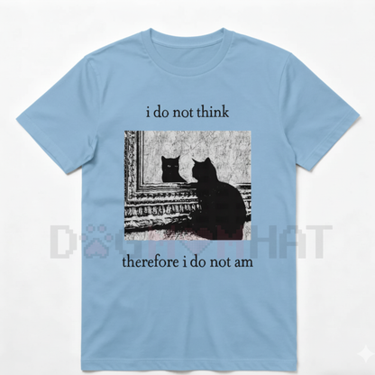 HAGBDH "I Do Not Think" Cat Tee – Goth Clothing Funny Graphic, 90s Vintage Style Trendy T-Shirts