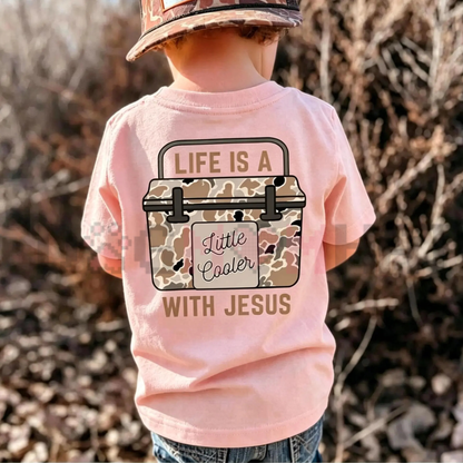 Boys' Faith-Based "Walk By Faith" Short-Sleeve T-Shirt - Christian Graphic Tee for Sunday School & Church Camp