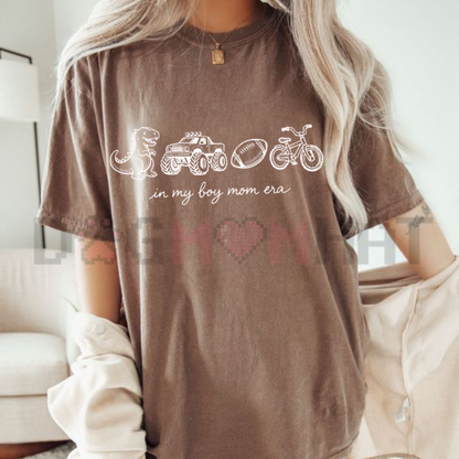 "In My Boy Mom Era" T-Shirt – Trendy Sports Mom Graphic Tee