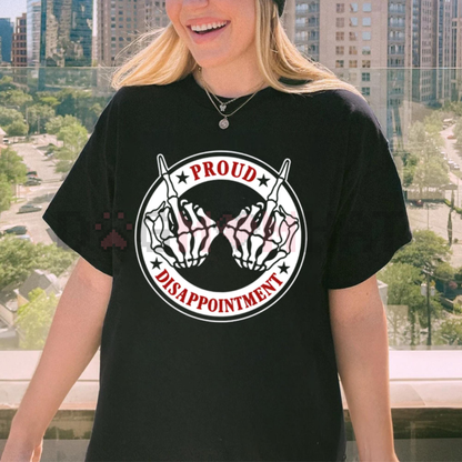 VER 2 PROUD DISAPPOINTMENT Defiant Bone Hand Print T-shirt