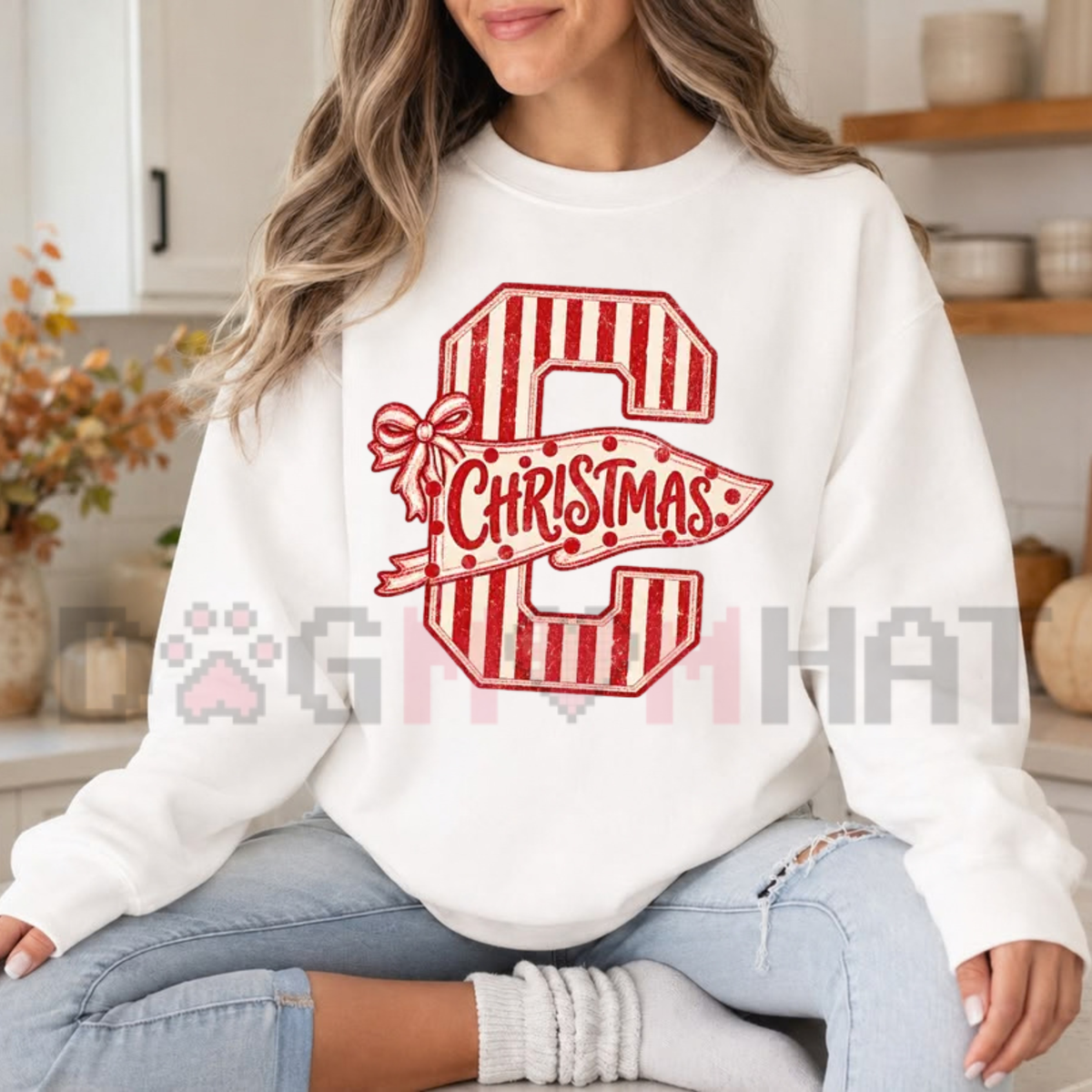 Varsity Christmas Trendy Women's Crewneck Sweatshirt