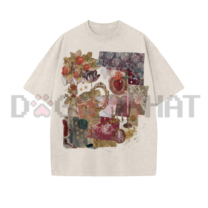 The Heirloom Vintage Acid Wash Graphic Tee - Retro Heritage Soft Cotton Unisex Streetwear Crewneck T-Shirt