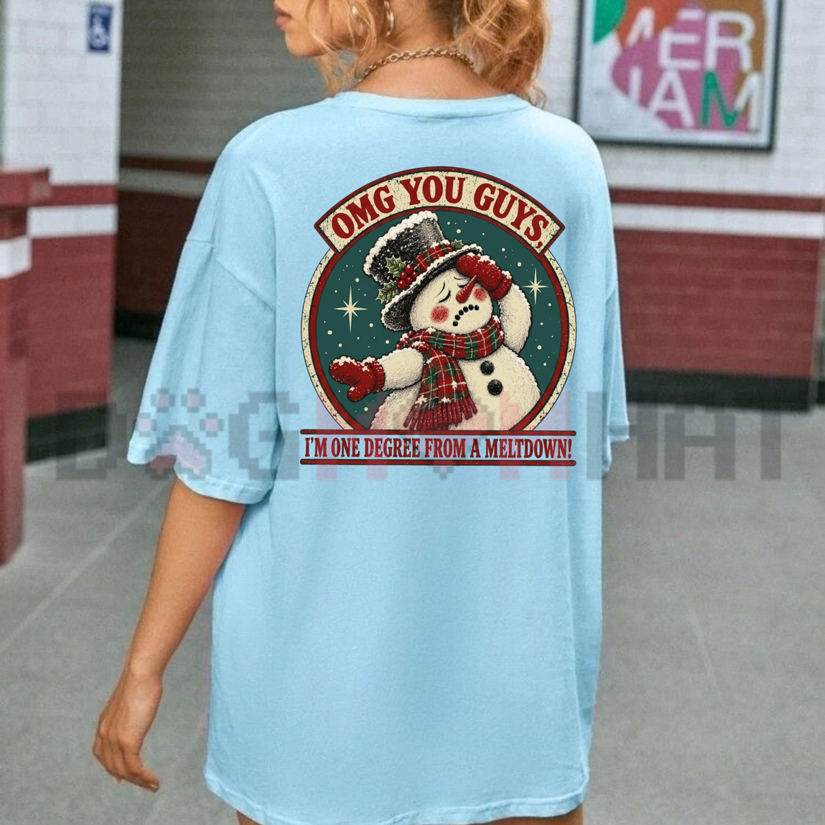 Sub-Zero Stress Point Tee – Melting Snowman Sarcastic Christmas Shirt