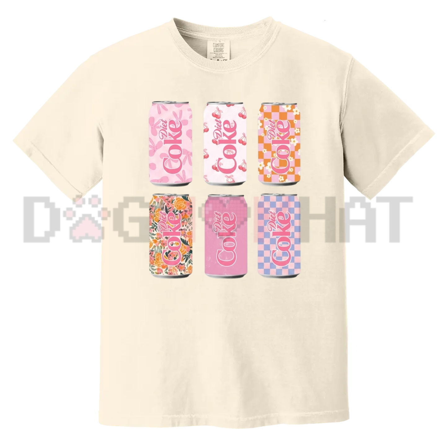 Women's Yellow Diet Soda Graphic Top - Casual Summer T-Shirt