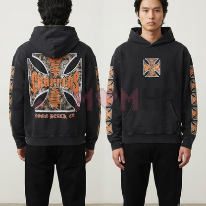 "West Coast Choppers Camo Fill Logo" Fleece Hoodie