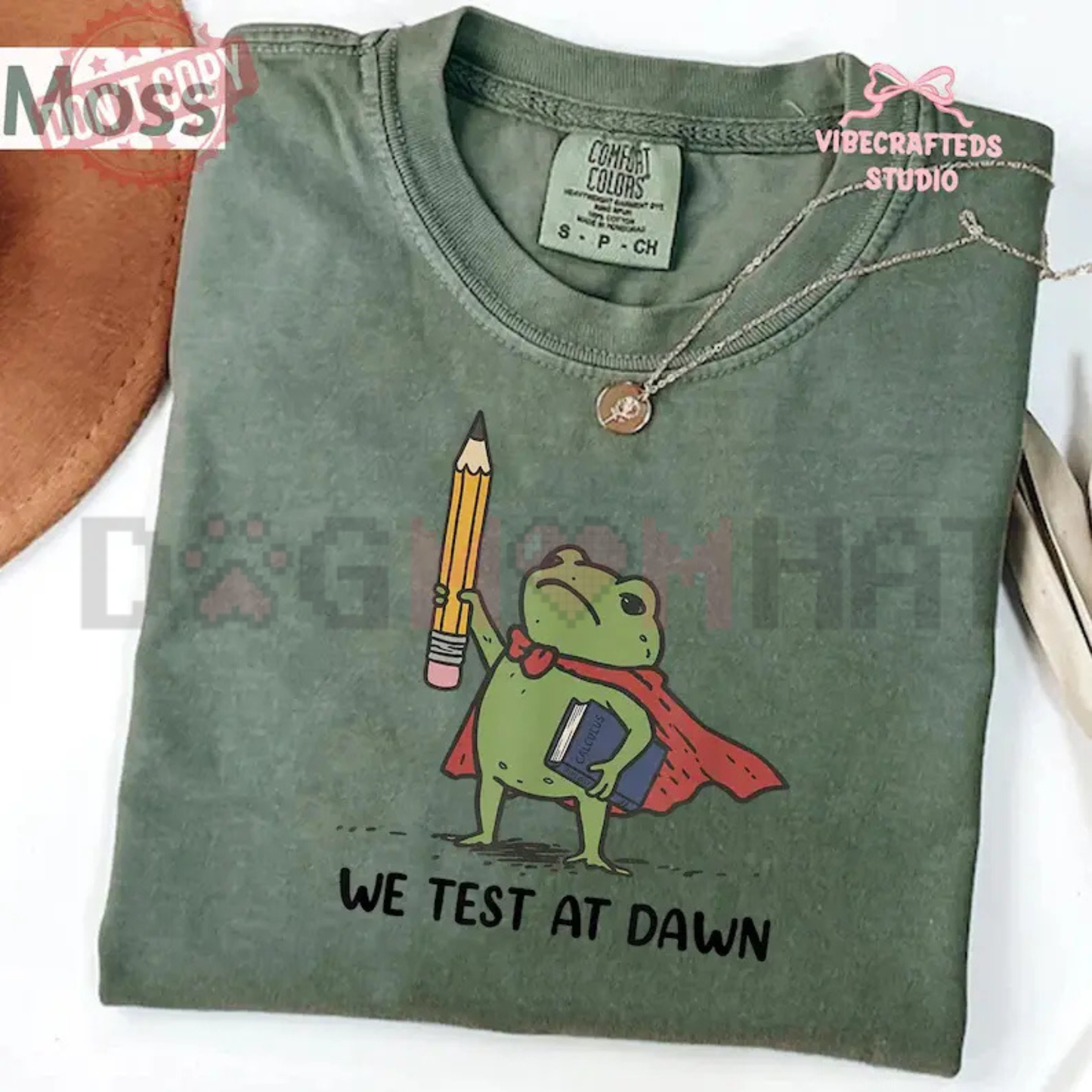 "We Test At Dawn" Funny Teacher Frog Shirt