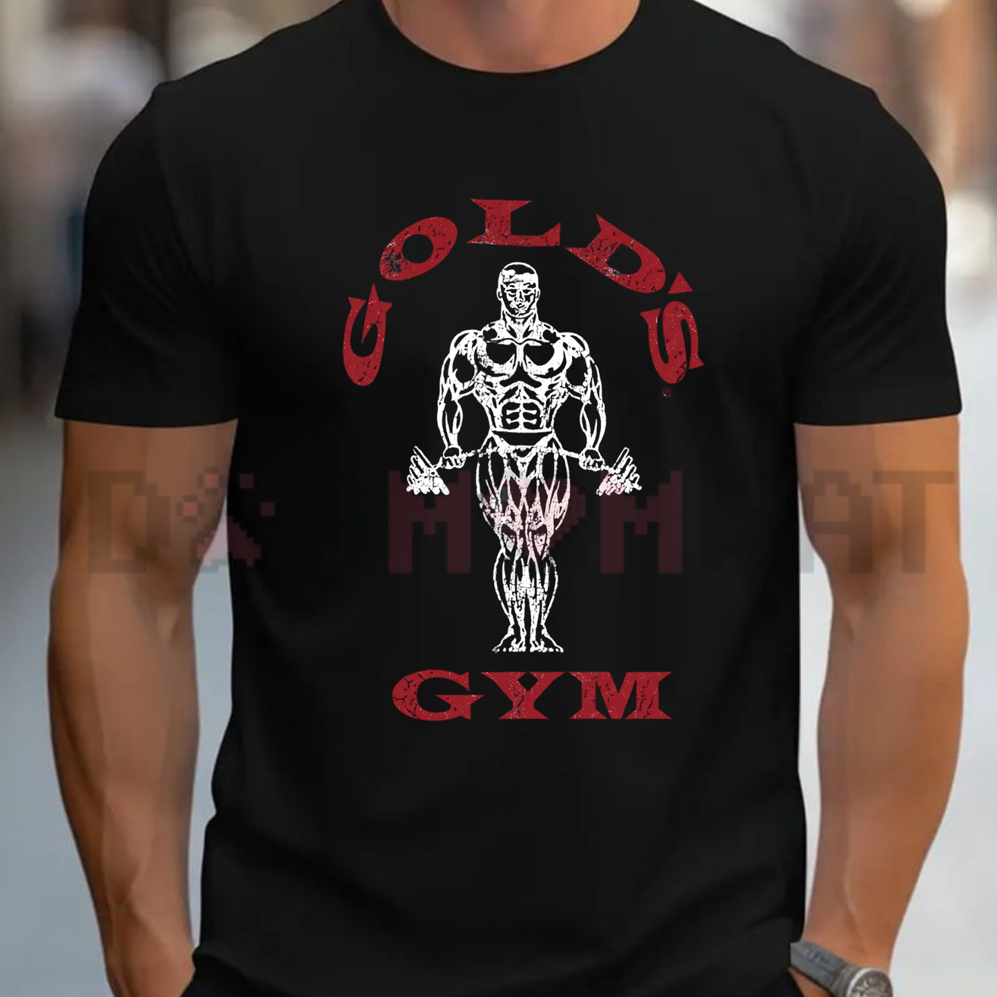 Gold's Iron Legacy Icon Tee - Vintage Bodybuilding Gym Graphic T-Shirt
