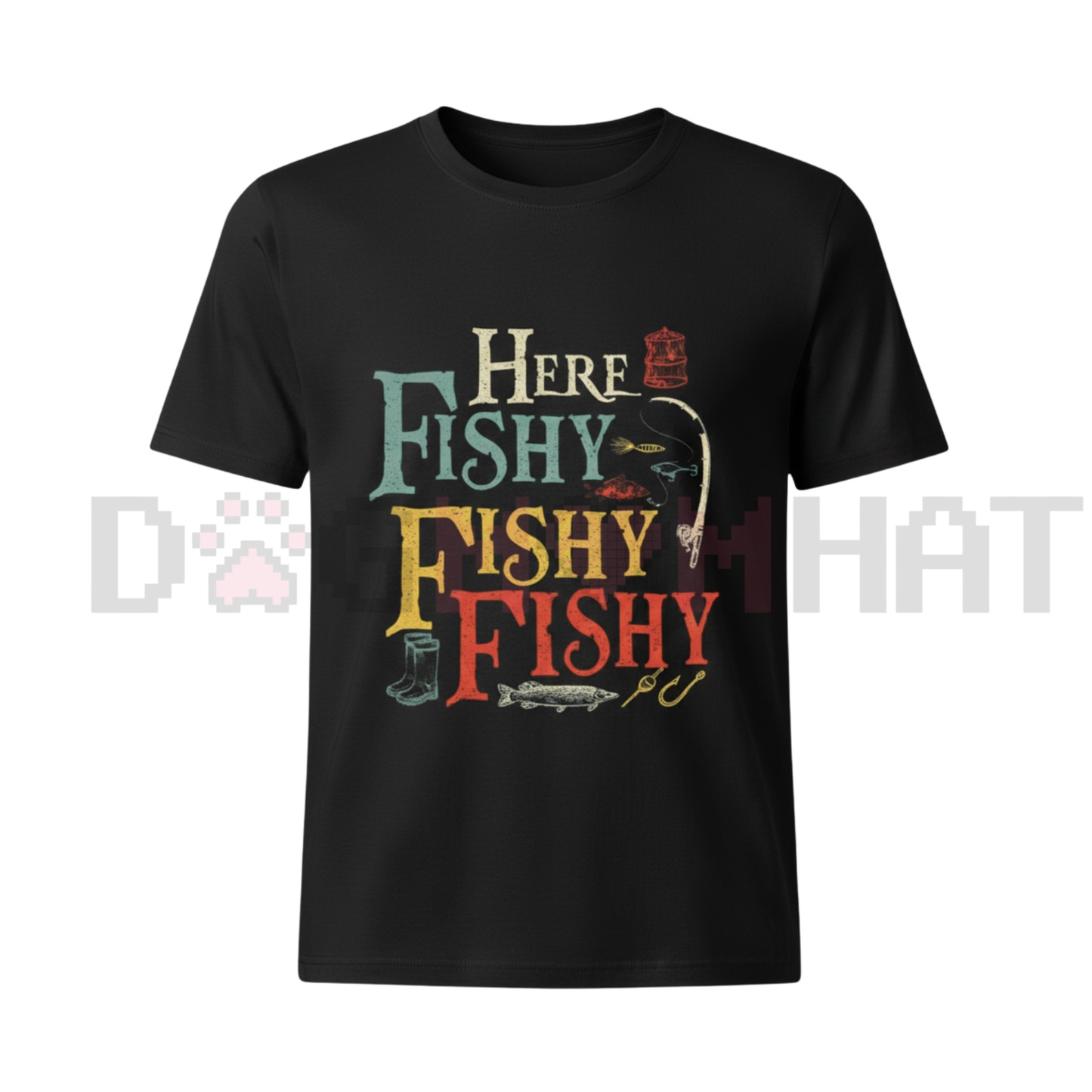 Men's "Here Fishy Fishy" Angler T-Shirt