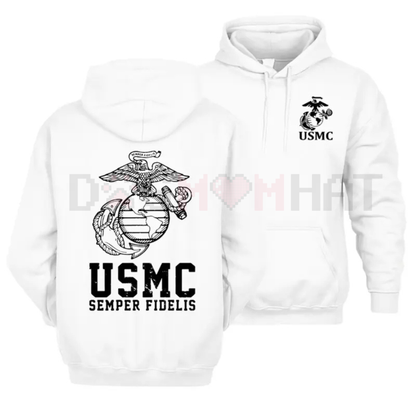 USMC Semper Fidelis Marine Corps Hoodie – Classic USMC 250th Eagle Globe Anchor Pullover