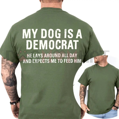 Funny "My Dog Is A Democrat" Pet Tee