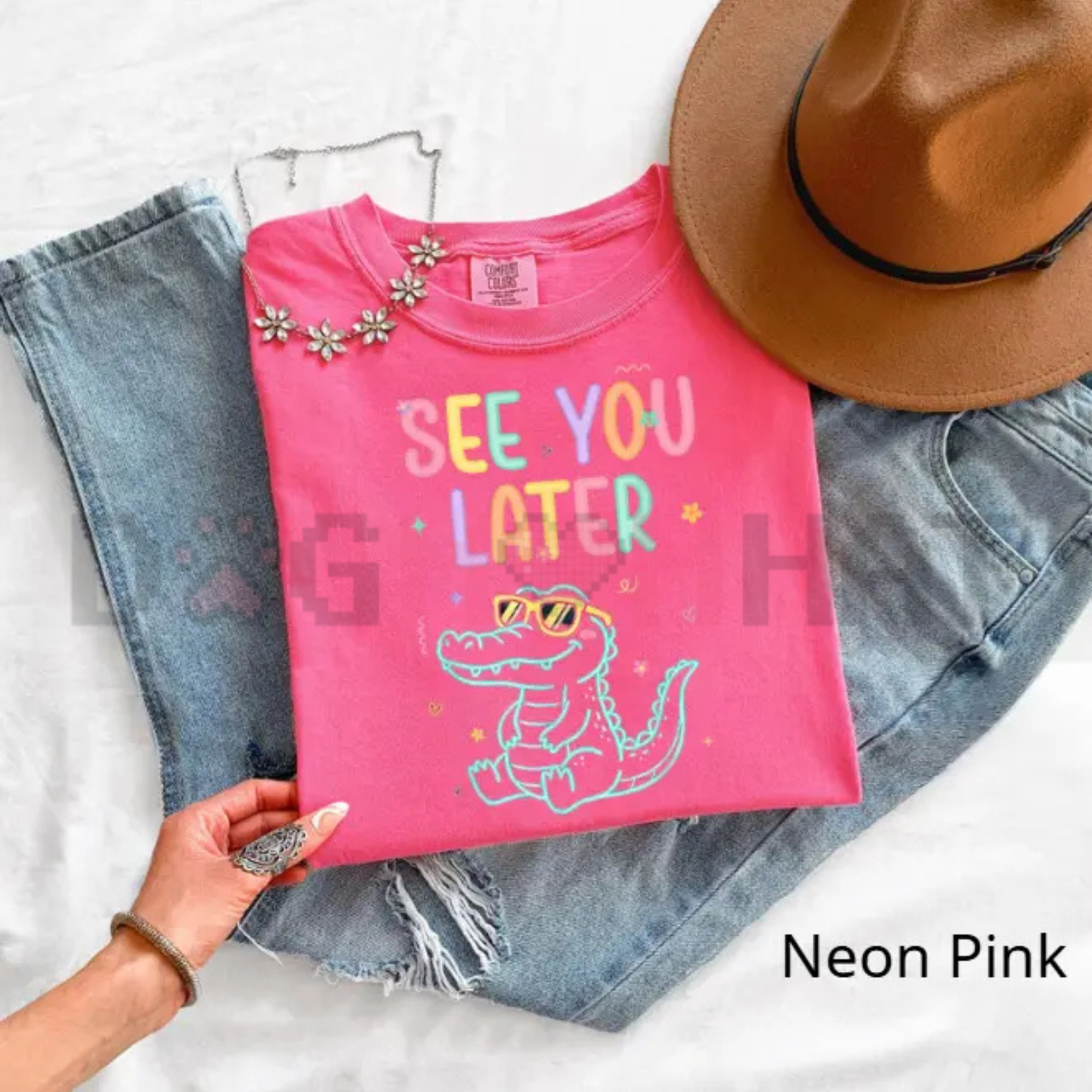 "See You Later" Teacher Shirt – Retro Alligator Graphic Summer Tee