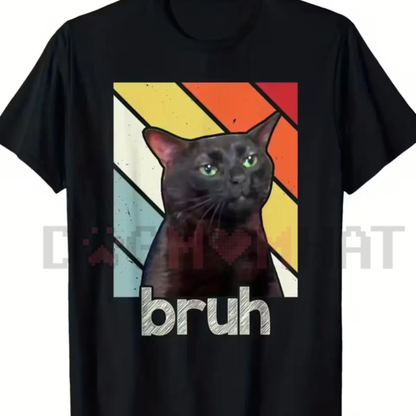 Funny Bros & Cat Meme Graphic Shirt - Cute Boys Valentine's Day Cotton Tee
