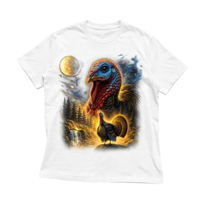 Vintage Turkey Howling To The Moon Graphic T-Shirt